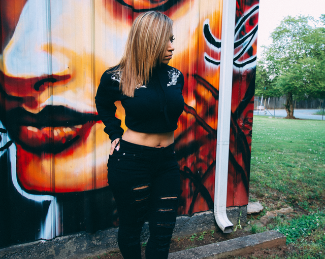 Duality Crop Top Pullover Hoodie