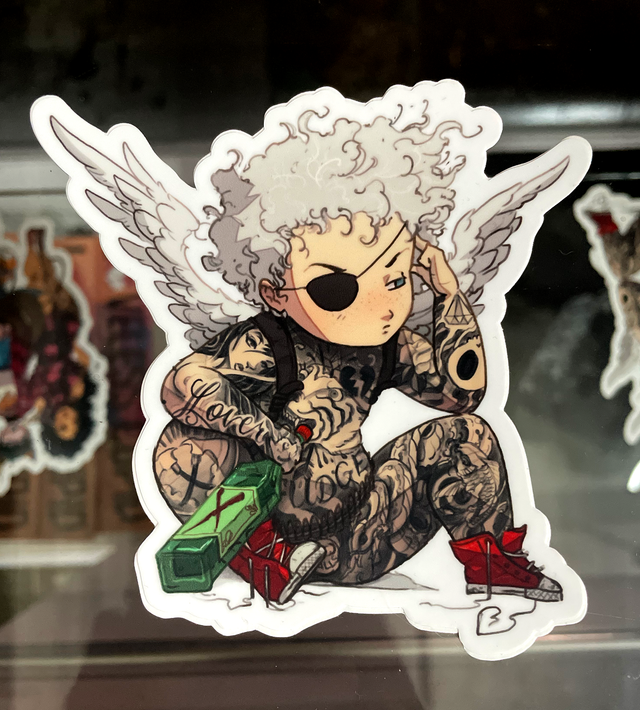 Pondering Cupid sticker